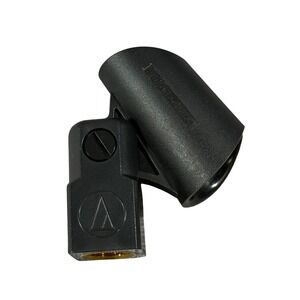 NEW Audio-Technica Microphone Clip Stand Holder Black Pivoting Mic Mount Brass